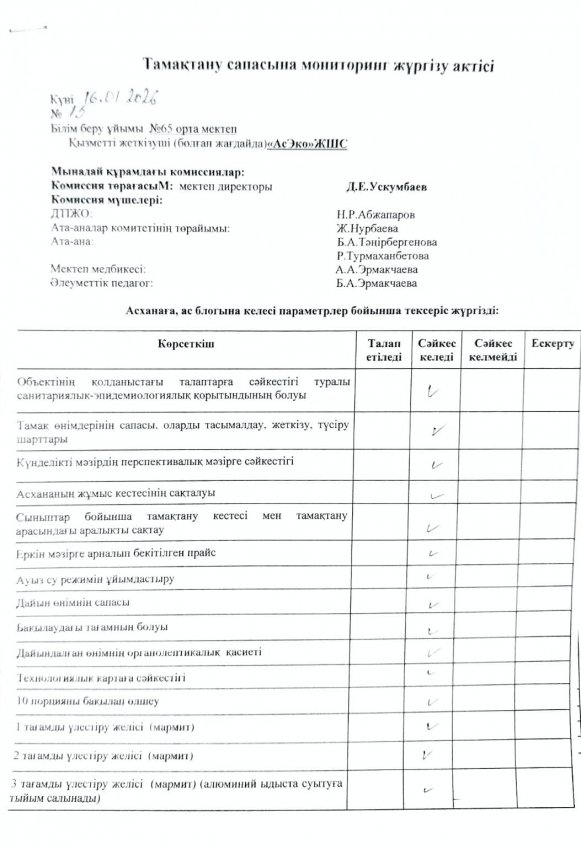 Брокераж тексеру актісі 16.01.2026 жыл
